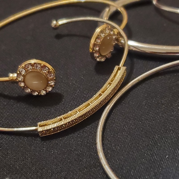 Silver and Gold Cuff Bracelet Bundle - Picture 2 of 7